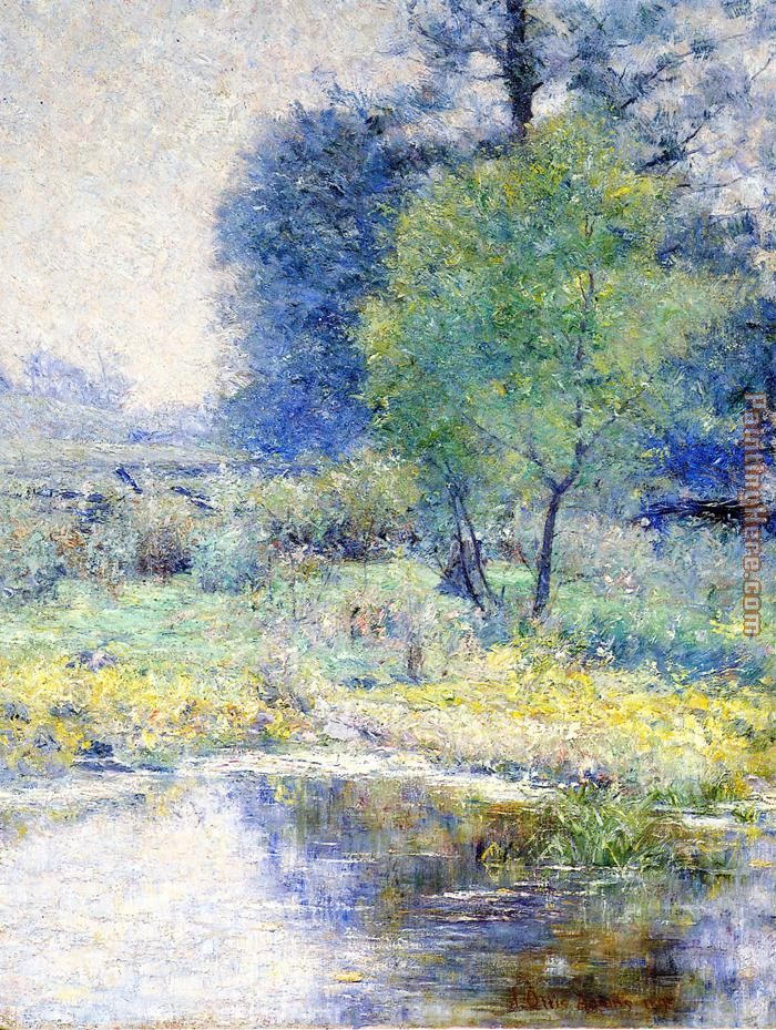Spring Landscape 1895 painting - John Ottis Adams Spring Landscape 1895 art painting